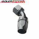 12AN AN-12 45 Degree Swivel Oil Fuel Line Hose End Fitting Adapter Black