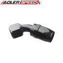 12AN AN-12 45 Degree Swivel Oil Fuel Line Hose End Fitting Adapter Black