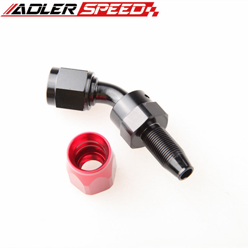 AN6 AN8 10AN AN16 AN20 45 Degree Aluminum Swivel Hose End Fitting Adapter