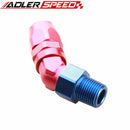 10AN AN10 AN-10 To 1/2" NPT 3/8'' NPT Aluminum 45 Degree Swivel Hose End Fitting Adaptor