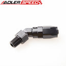 6AN AN6 AN-6 To 1/4" 1/8'' 3/8'' NPT Aluminum 45 Degree Swivel Hose End Fitting Adaptor