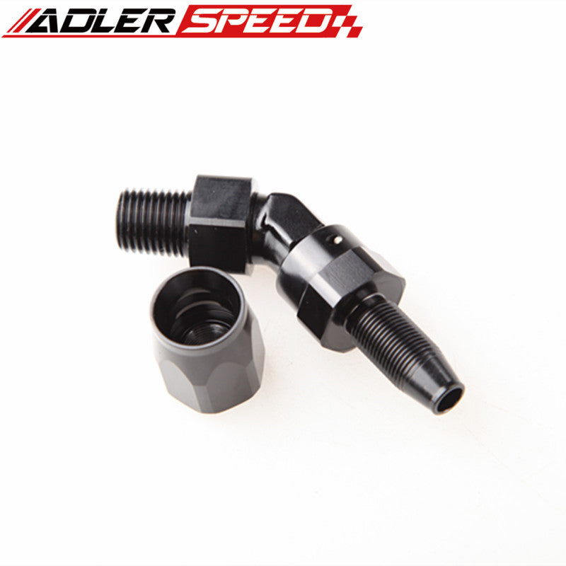 6AN AN6 AN-6 To 1/4" 1/8'' 3/8'' NPT Aluminum 45 Degree Swivel Hose End Fitting Adaptor