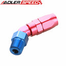 6AN AN6 AN-6 To 1/4" 1/8'' 3/8'' NPT Aluminum 45 Degree Swivel Hose End Fitting Adaptor