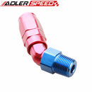 6AN AN6 AN-6 To 1/4" 1/8'' 3/8'' NPT Aluminum 45 Degree Swivel Hose End Fitting Adaptor