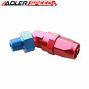 8AN AN8 AN-8 To 1/2" 1/4'' 3/8'' NPT Aluminum 45 Degree Swivel Hose End Fitting Adaptor