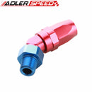 8AN AN8 AN-8 To 1/2" 1/4'' 3/8'' NPT Aluminum 45 Degree Swivel Hose End Fitting Adaptor