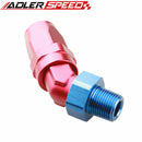 8AN AN8 AN-8 To 1/2" 1/4'' 3/8'' NPT Aluminum 45 Degree Swivel Hose End Fitting Adaptor