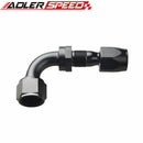 12AN AN-12 90 Degree Swivel Oil Fuel Line Hose End Fitting Adapter Black