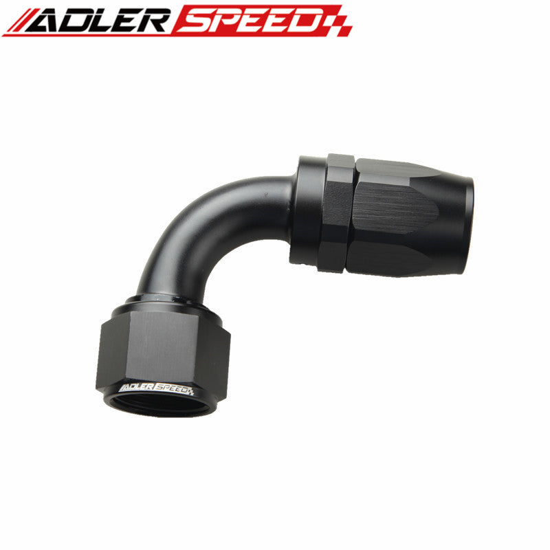 12AN AN-12 90 Degree Swivel Oil Fuel Line Hose End Fitting Adapter Black