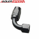 12AN AN-12 90 Degree Swivel Oil Fuel Line Hose End Fitting Adapter Black