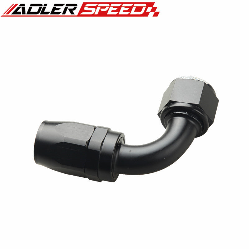 12AN AN-12 90 Degree Swivel Oil Fuel Line Hose End Fitting Adapter Black