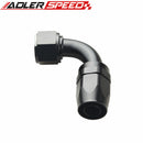 12AN AN-12 90 Degree Swivel Oil Fuel Line Hose End Fitting Adapter Black