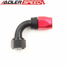 ADLERSPEED AN-12 12AN 90 Degree Swivel Oil Fuel Line Hose End Fitting Red/Black