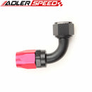 ADLERSPEED AN-12 12AN 90 Degree Swivel Oil Fuel Line Hose End Fitting Red/Black