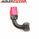 ADLERSPEED AN-12 12AN 90 Degree Swivel Oil Fuel Line Hose End Fitting Red/Black