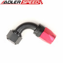 ADLERSPEED AN-12 12AN 90 Degree Swivel Oil Fuel Line Hose End Fitting Red/Black