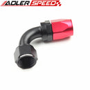 ADLERSPEED AN-12 12AN 90 Degree Swivel Oil Fuel Line Hose End Fitting Red/Black