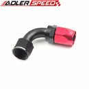 ADLERSPEED AN-12 12AN 90 Degree Swivel Oil Fuel Line Hose End Fitting Red/Black