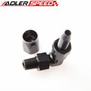 6AN AN6 AN-6 To 1/4" 1/8'' 3/8'' NPT 90 Degree Aluminum Swivel Hose End Fitting Adaptor