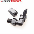 6AN AN6 AN-6 To 1/4" 1/8'' 3/8'' NPT 90 Degree Aluminum Swivel Hose End Fitting Adaptor