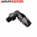 8AN AN8 AN-8 To 1/4" 1/2'' 3/8'' NPT 90 Degree Aluminum Swivel Hose End Fitting Adaptor