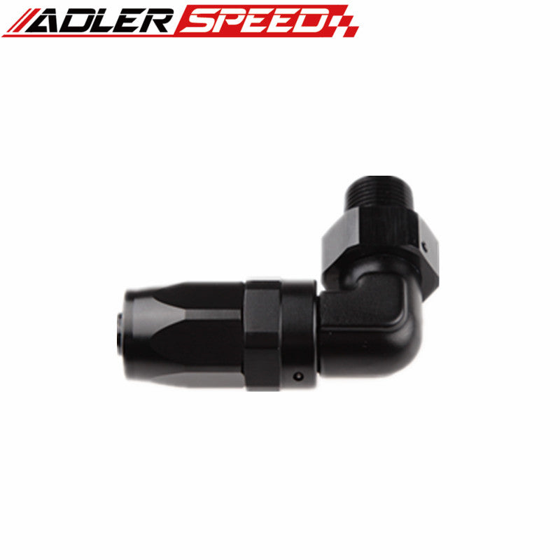 8AN AN8 AN-8 To 1/4" 1/2'' 3/8'' NPT 90 Degree Aluminum Swivel Hose End Fitting Adaptor