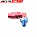 8AN AN8 AN-8 To 1/4" 1/2'' 3/8'' NPT 90 Degree Aluminum Swivel Hose End Fitting Adaptor
