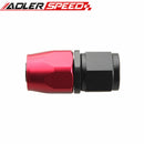 Red/Black AN4 AN6 AN8 AN10 AN12 16 20 Straight Swivel Oil Fuel Line Hose End Fitting Adapter
