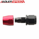 Red/Black AN4 AN6 AN8 AN10 AN12 16 20 Straight Swivel Oil Fuel Line Hose End Fitting Adapter