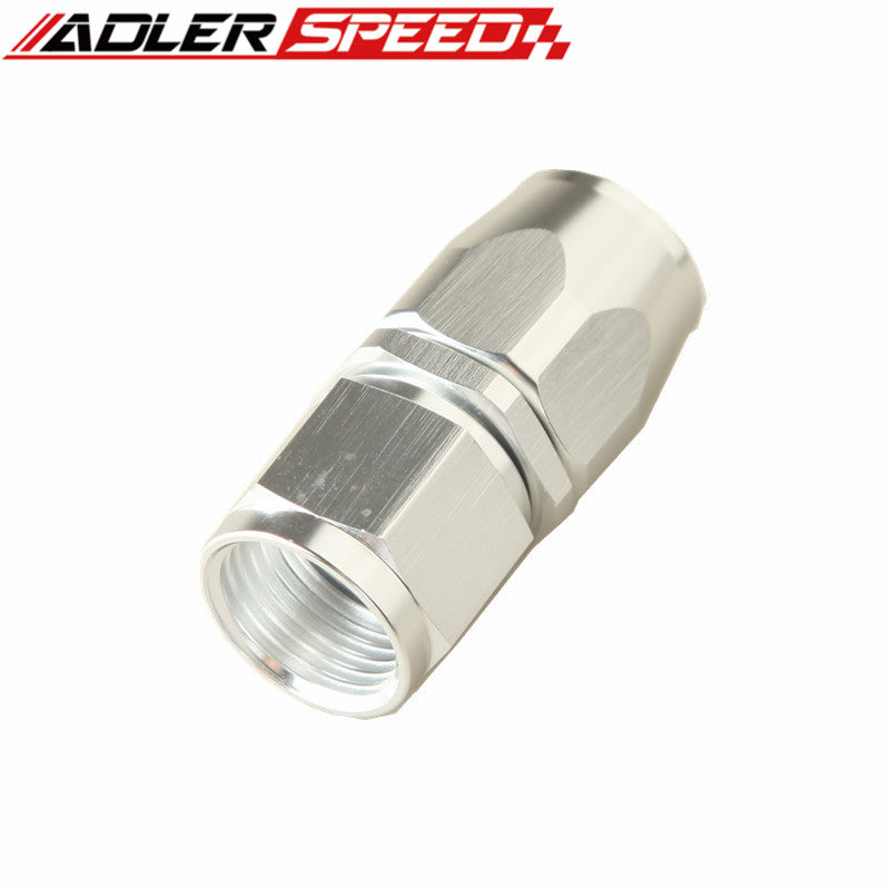 16AN AN-16 Straight Swivel Oil Fuel Gas Line Hose End Adaptor Aluminum Silver