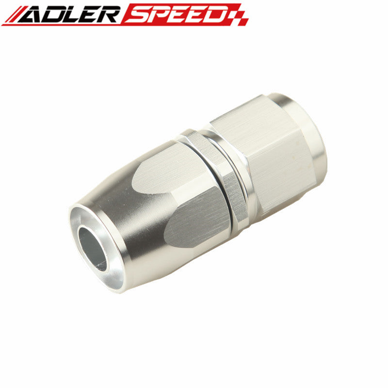 16AN AN-16 Straight Swivel Oil Fuel Gas Line Hose End Adaptor Aluminum Silver
