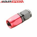 Red/Black AN4 AN6 AN8 AN10 AN12 16 20 Straight Swivel Oil Fuel Line Hose End Fitting Adapter