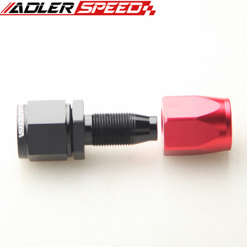 Red/Black AN4 AN6 AN8 AN10 AN12 16 20 Straight Swivel Oil Fuel Line Hose End Fitting Adapter