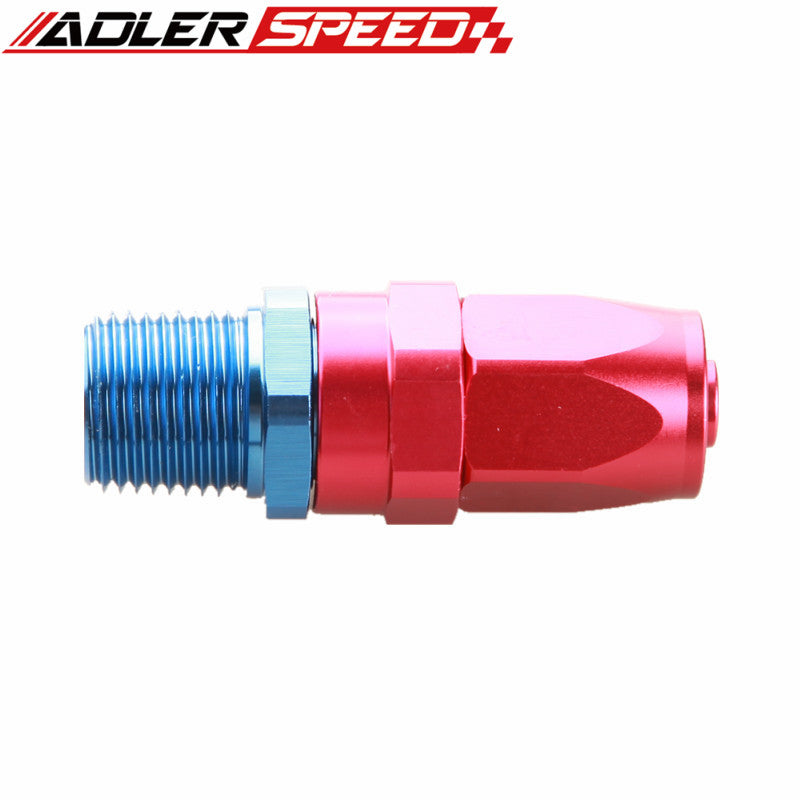 8AN AN8 AN-8 To 1/4" 1/2'' 3/8'' NPT Aluminum Straight Swivel Hose End Fitting Adaptor