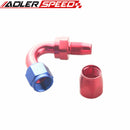 AN4 /AN6/AN8/ AN10/ AN12 120 Degree Taper Style Swivel Hose End Full Flow Fitting Aluminum Red/Blue