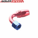 AN4 /AN6/AN8/ AN10/ AN12 120 Degree Taper Style Swivel Hose End Full Flow Fitting Aluminum Red/Blue