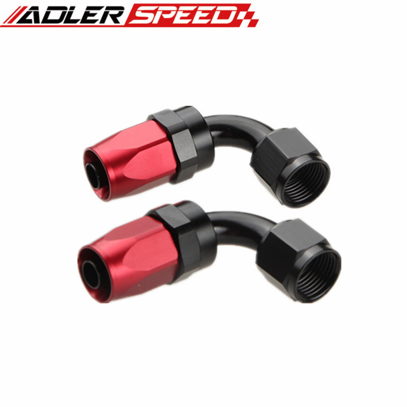 AU SHIP AN6 -6AN Braided Oil/Fuel Hose + Fitting Hose End Adaptor Red And Black