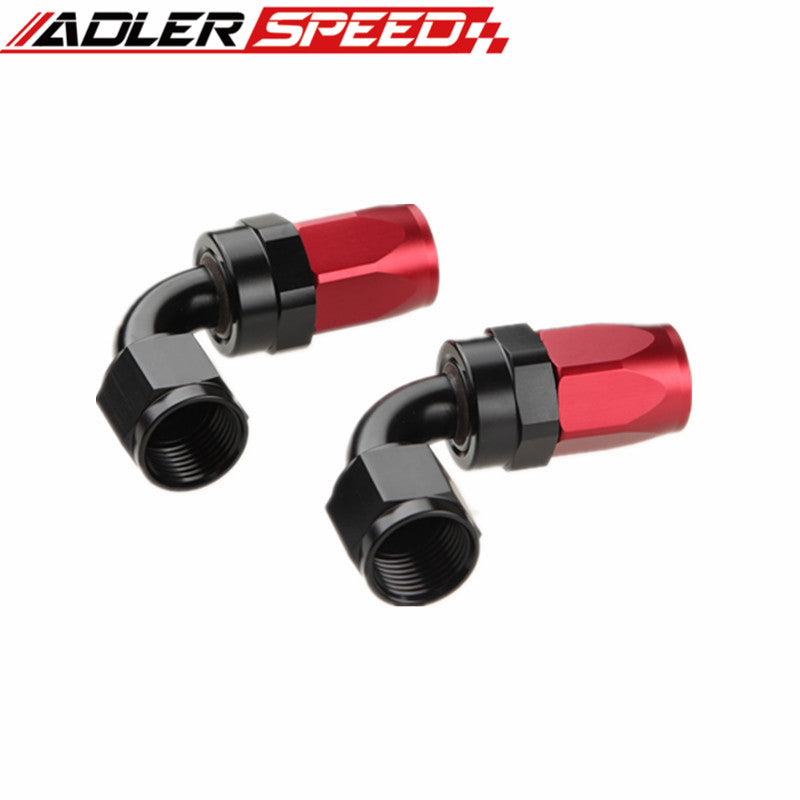AU SHIP AN6 -6AN Braided Oil/Fuel Hose + Fitting Hose End Adaptor Red And Black
