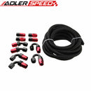 AN10 10AN Nylon Braided Oil/Fuel Hose + Fitting Hose End Adaptor