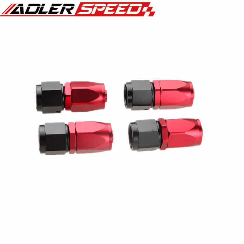 AU SHIP AN6 -6AN Braided Oil/Fuel Hose + Fitting Hose End Adaptor Red And Black