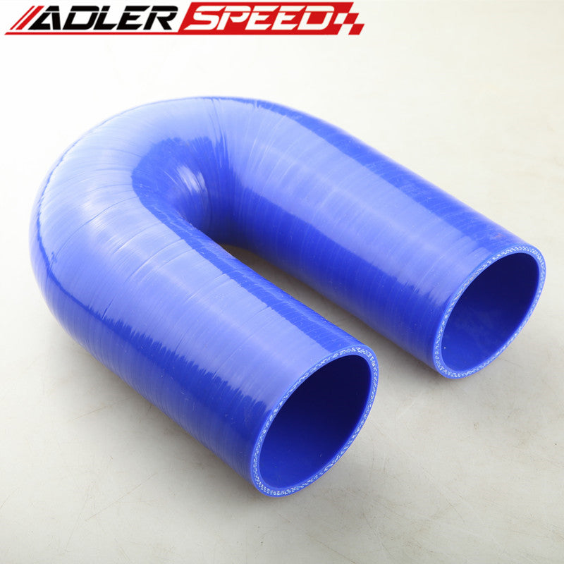 2" (51mm) 3 Ply 180 Degree Turbo Silicone Coupler Hose Pipe Blue