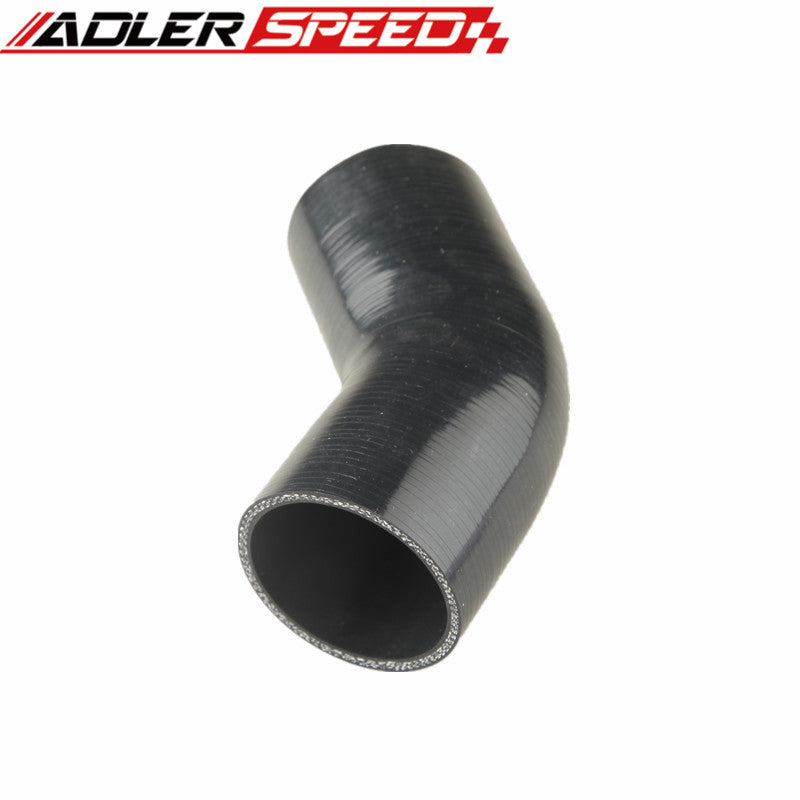 4 Ply 2" inch 45 Degree 82mm Silicone Hose Coupler Pipe Turbo Black