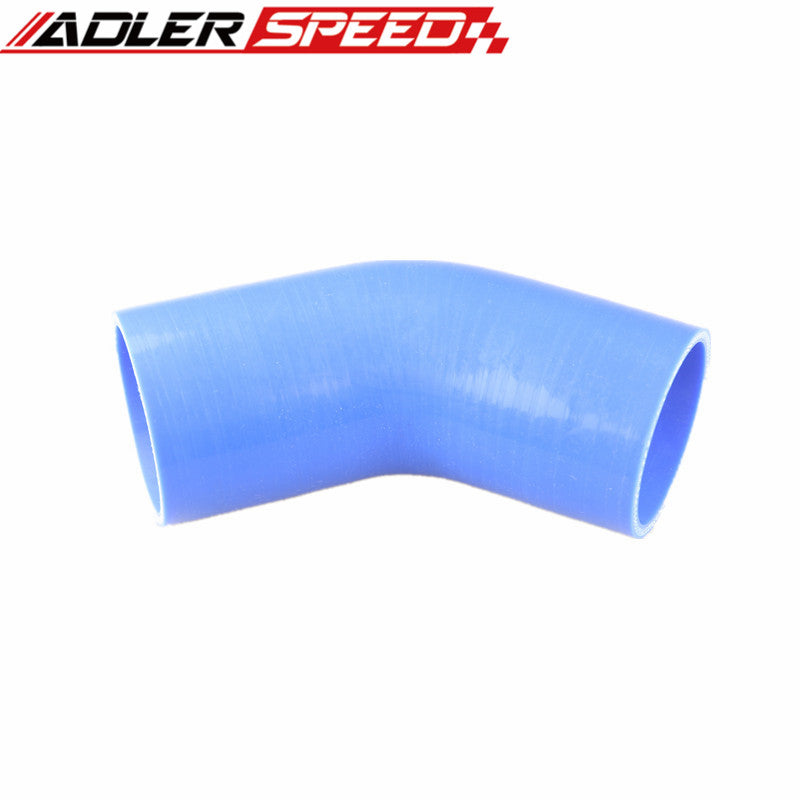 4Ply 1.5" (38mm) inch 45 Degree Silicone Hose Coupler Pipe Turbo Blue/Black/Red