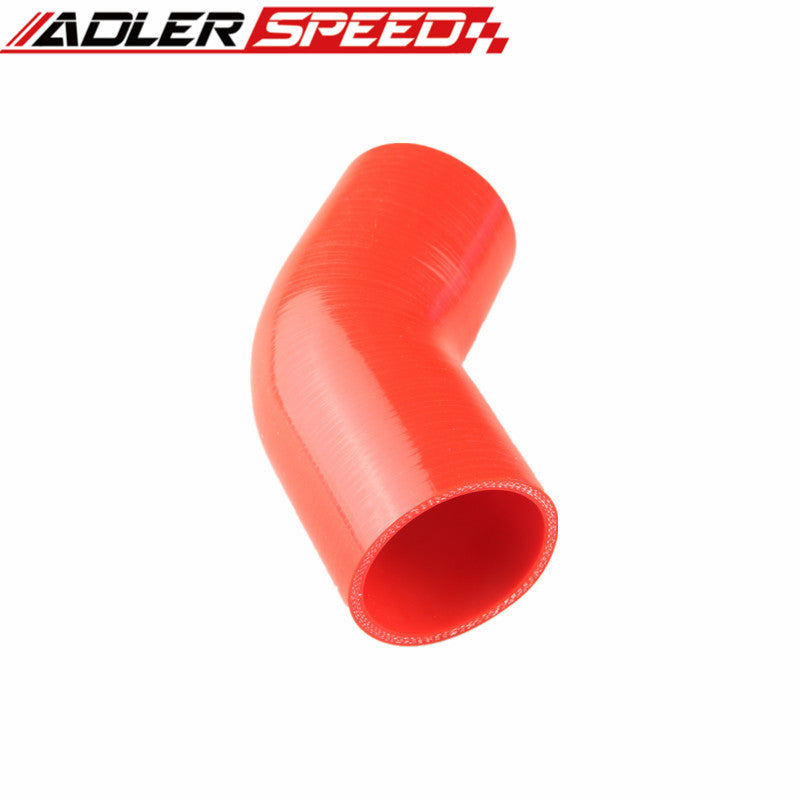 3 Ply 2.75" To 2.375'' inch 45 Degree Silicone Hose Coupler Pipe Black/Blue/Red