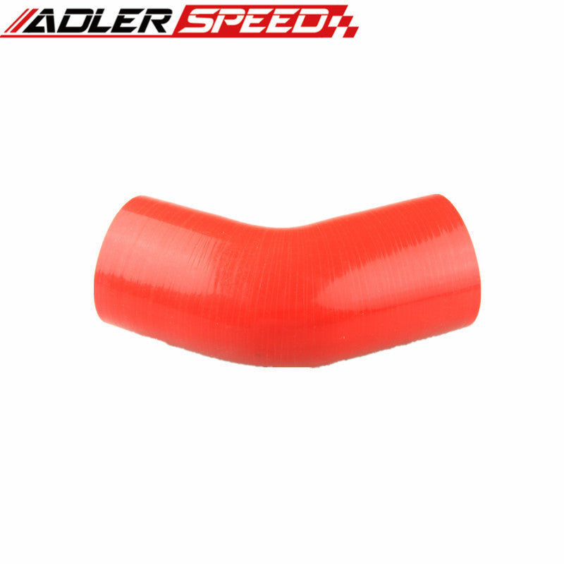 4Ply 2.5" inch 63.5mm ID 45 Degree Silicone Hose Coupler Pipe Turbo Black/Blue/Red