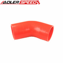 4 Ply 3" 76mm ID 45 Degree Turbo Silicone Hose Coupler Pipe Black/Blue/Red