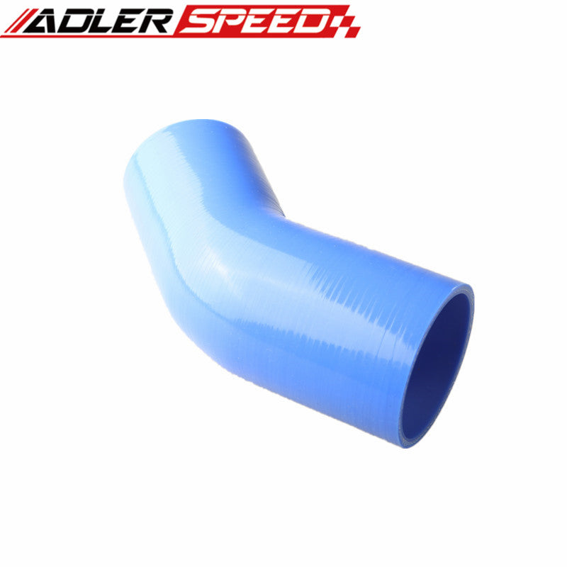 4 Ply 4" To 3'' 45 Degree Silicone Hose Coupler Pipe Black/Blue/Red