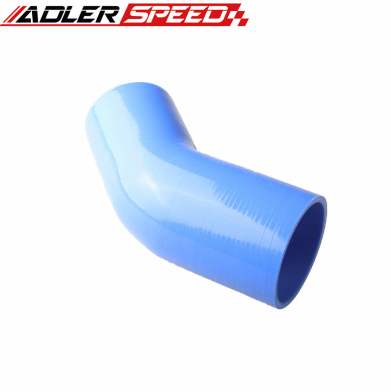 4Ply 4" (102mm) inch 45 Degree Silicone Hose Coupler Pipe Turbo Blue/Red