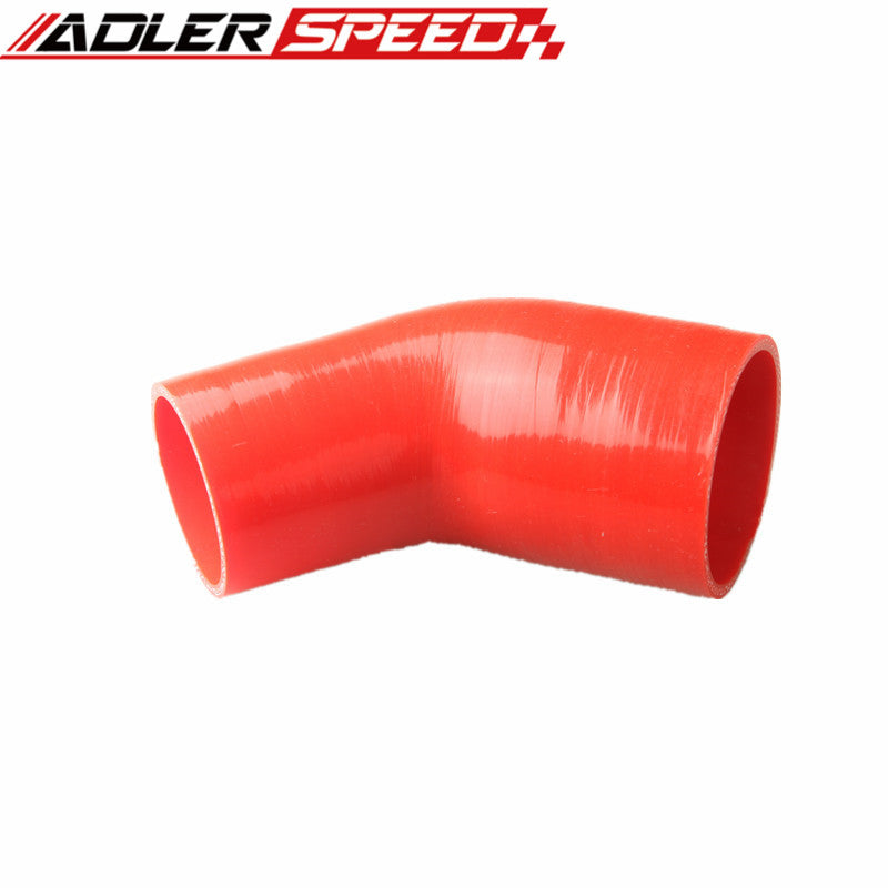 3 Ply 2.5" To 1.75'' 45 Degree Silicone Hose Coupler Pipe Red/Black/Blue