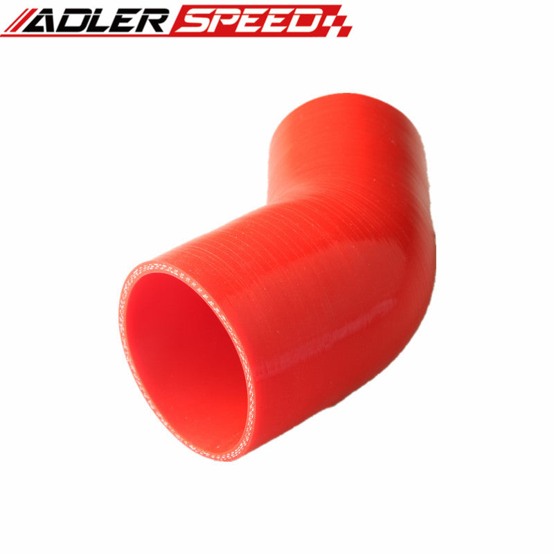 3 Ply 2.75" To 2.375'' inch 45 Degree Silicone Hose Coupler Pipe Black/Blue/Red